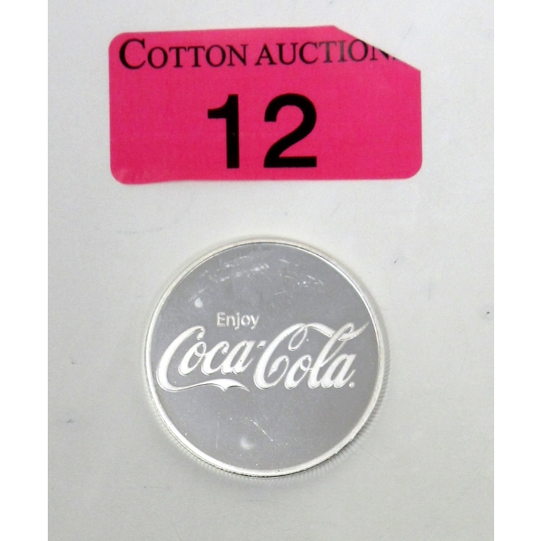 1 Oz .999 Silver Coca Cola High Relief Round 
