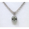 Image 1 : Green Amethyst & Diamond Pendant