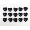 Image 1 : 15 Polished Black Onyx Gemstone Hearts
