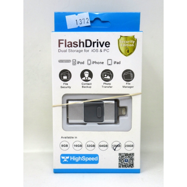 5 New 128GB Flash Drives for Apple Products - Silver