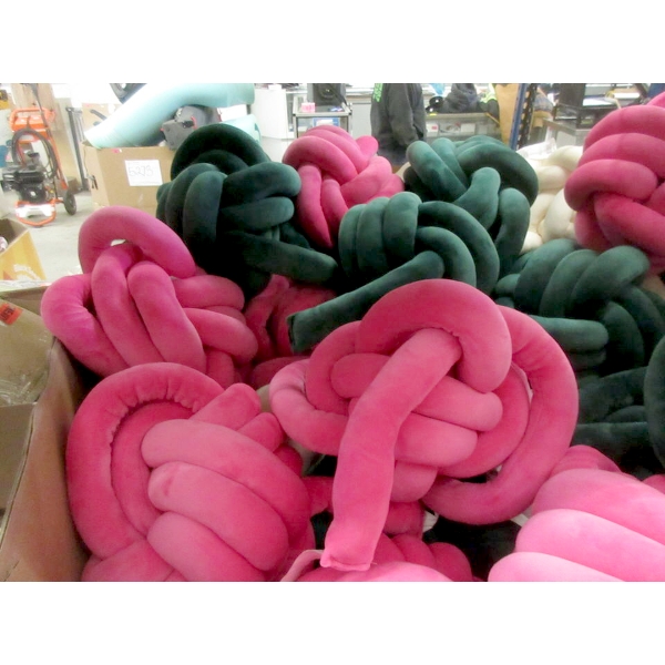 10 New Cuddle Knot Pillows - Assorted Colours