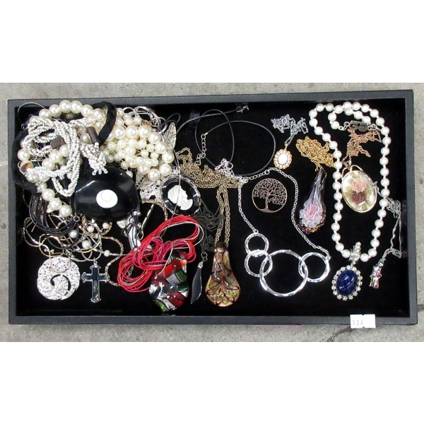Collection of Art Glass & Other Necklaces