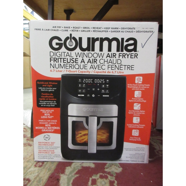 Gourmia Digital Window Air Fryer - Tested Working