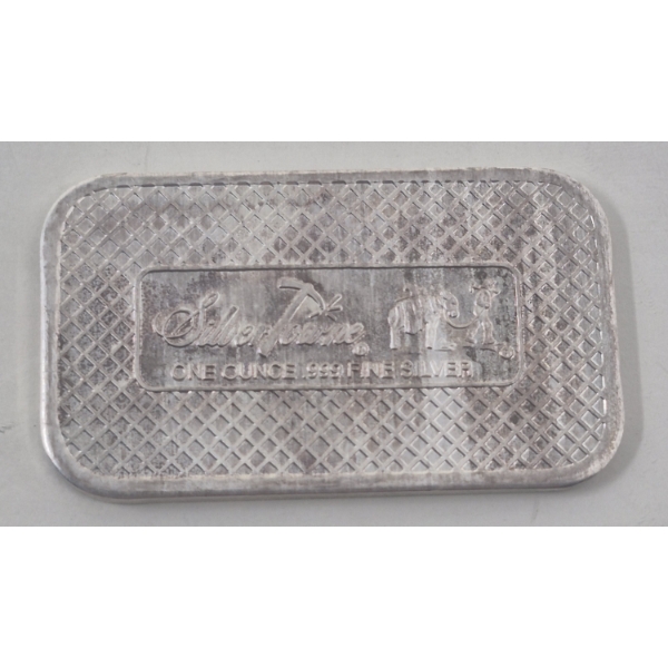 1 Oz .999 Silver Horse/Wagon Motif Bar