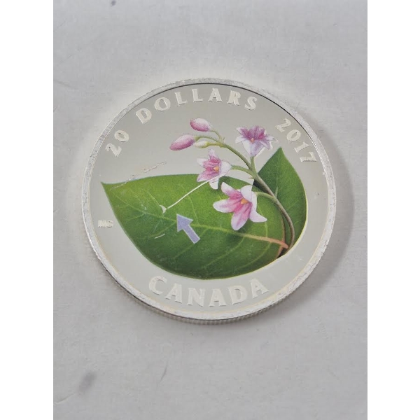 1 Oz .9999 Silver 2017 Arrowhead Canada's Flora Series Coin