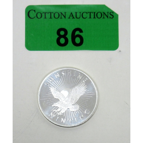 1/2 Oz .999 Silver Sunshine Minting Round  
