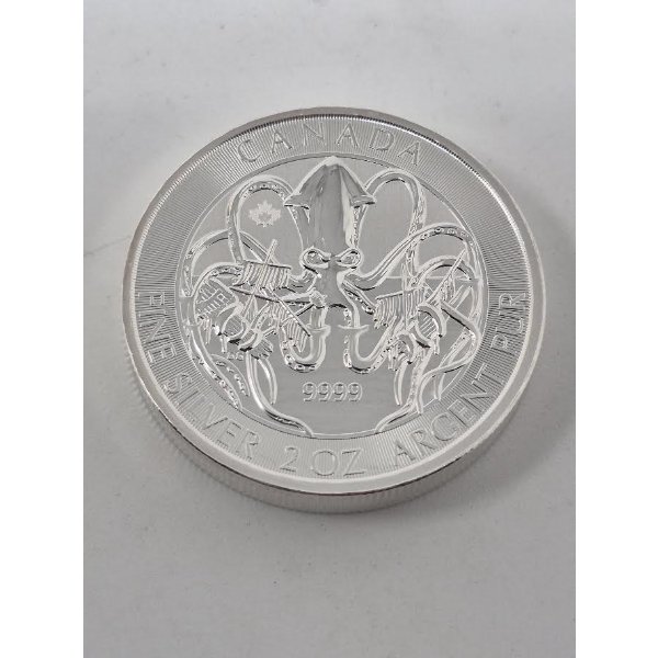 2 Oz .9999 Silver Canada 2020 The Kraken Coin