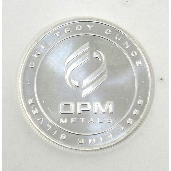1 Oz .999+ Silver OPM Metals Round 