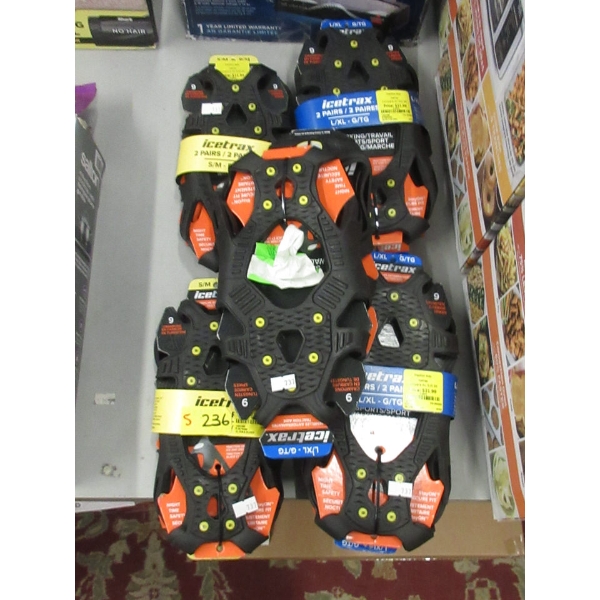 5 New Pairs of Icetrax Crampons - Assorted Sizes