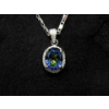 Image 1 : New Mystic Topaz & Diamond Sterling Silver Necklace