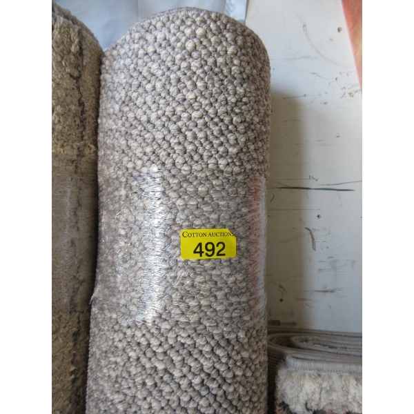 7' x 9' Grey Low Pile Area Carpet with Tassels