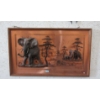 Image 1 : Large Wood Framed Copper and Resin 3D Wall Art