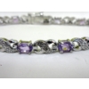 Image 2 : Amethyst & Diamond Tennis Bracelet 