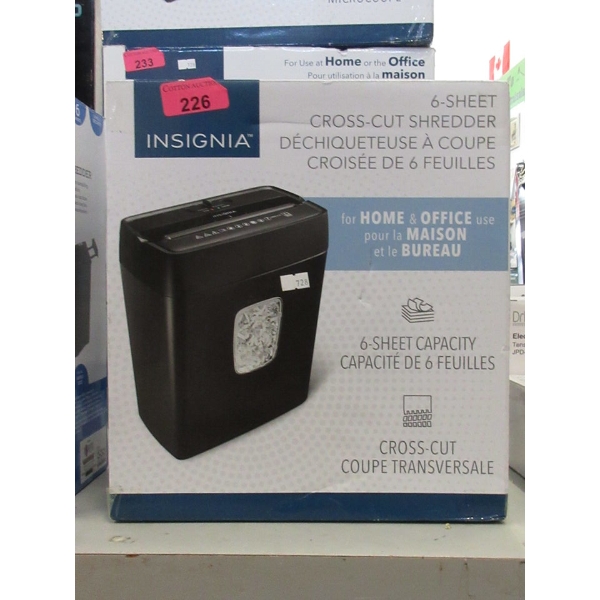 Insignia 6 Sheet Cross Cut Paper Shredder