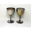 Image 2 : Pair of Large Silver Plated Birks Goblets in Case