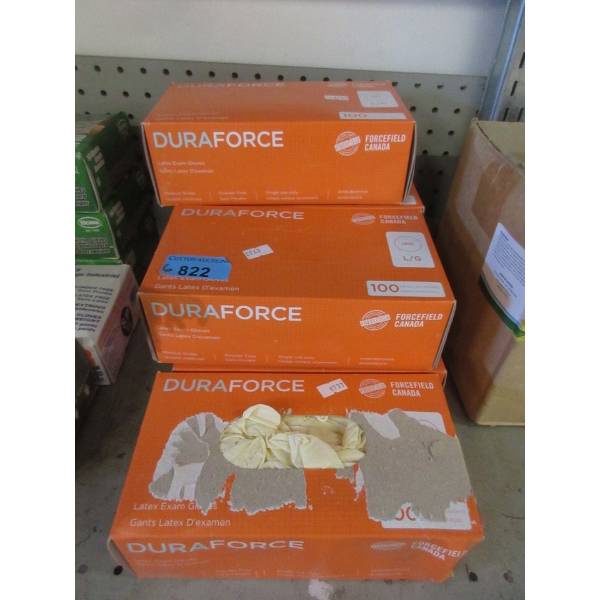 6 Boxes of 100 Duraforce Latex Free Exam Gloves 