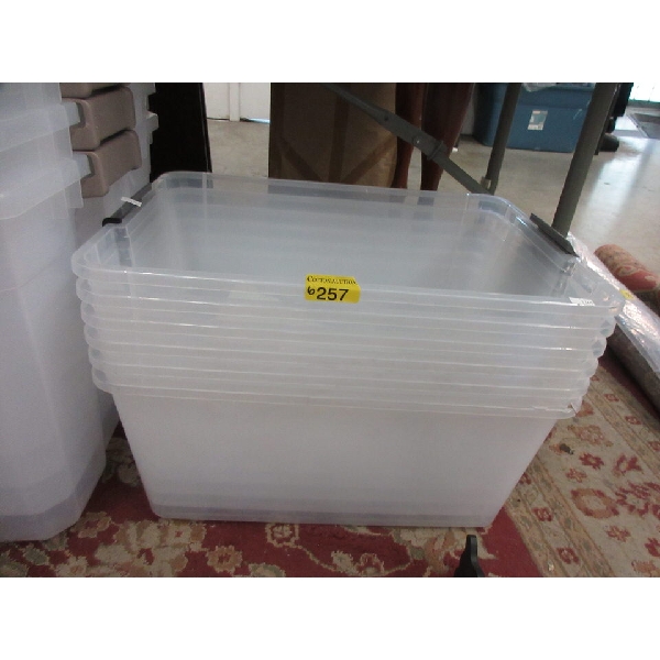 6 Sterlite 45 QT / 42 L Totes - No Lids