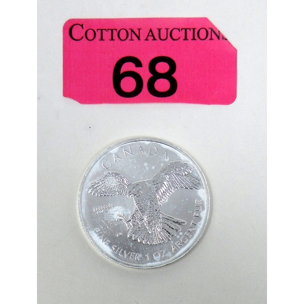 1 Oz .9999 Silver 2014 Peregrine Falcon Coin 