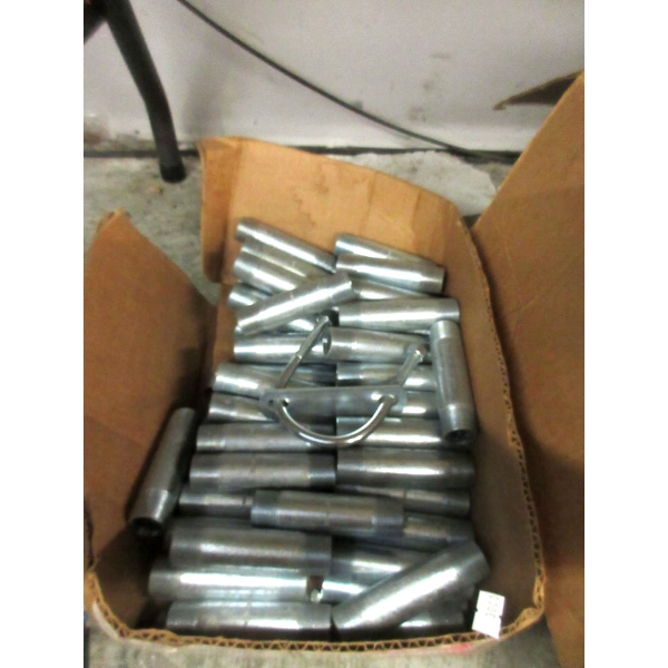 40 New Zinc Coated Connector Pipes - 4" x 1" 