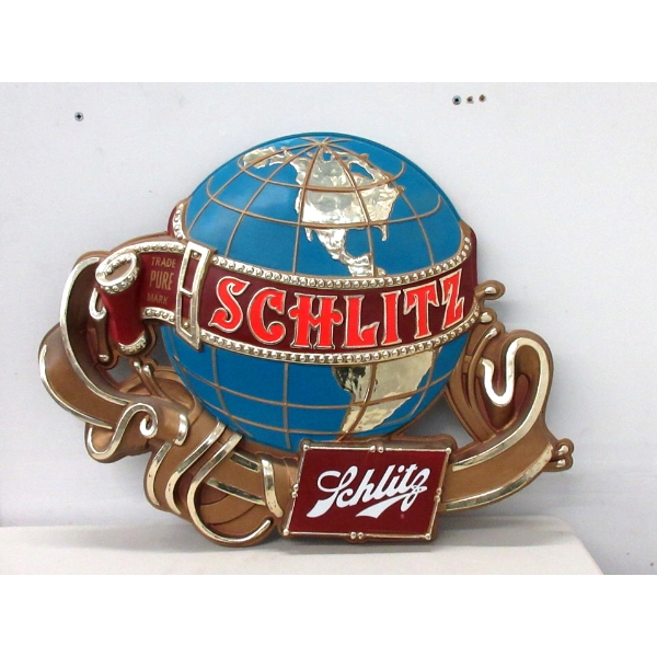Schlitz Beer 3D Advertising Sign - 2" x 36" x 29" tall