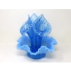 Image 1 : Vintage Fenton Blue Hobnail Glass Epergne Vase 