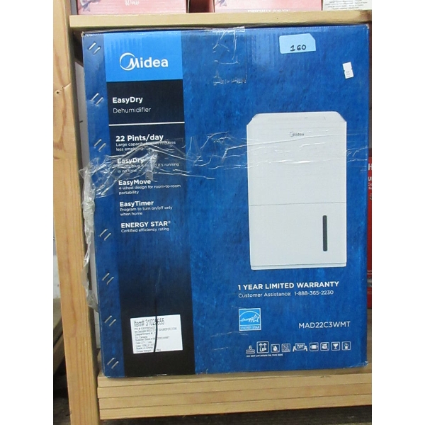 Midea EasyDry Dehumidifier - 22 Pints a Day