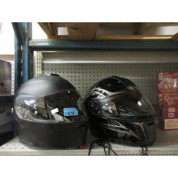 2 Preowned Motorcycle Helmets