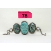 Image 1 : Sajen .925 Silver Carved Gemstone Bracelet