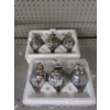Image 1 : 2 Sets of 3 Bradford Porcelain Wolf Ornaments
