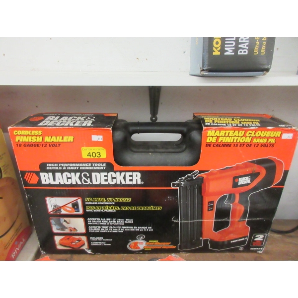 Black & Decker 18 Gauge Cordless Finish Nailer