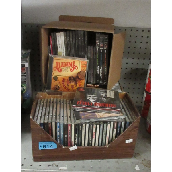 3 Boxes of Assorted Music CDs - Preowned. 