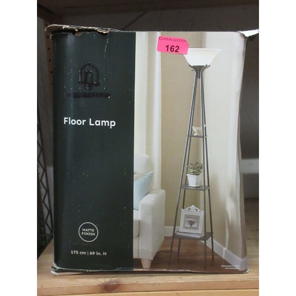 Floor Lamp with Shelves - Unassembled in Box