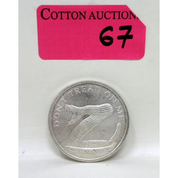 1 Oz .999 Silver "Don’t Tread On Me" Round