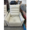 Image 1 : Beige Power Swivel Rocking Recliner- PU Leather