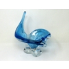 Image 1 : Mid-Century Blue to Clear "Chalet" Art Glass Bowl