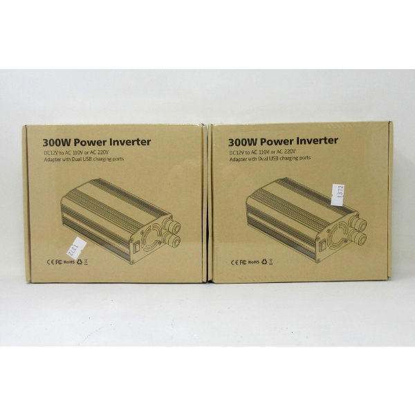 2 New Pavadoo 300W Power Inverters - Dual USB Ports