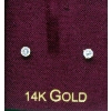 Image 1 : Brand New in Box 14KT Yellow Gold Cubic Zirconia Earrings