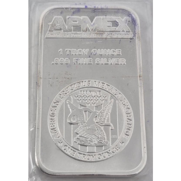 1 Oz .999 Silver APMEX Bar 