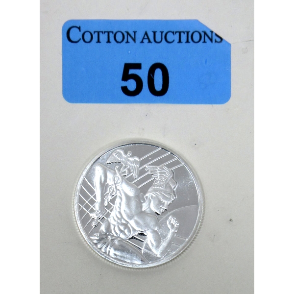 1 Oz .999 Silver Mercury Greek Messenger God Round 