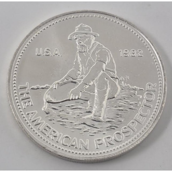 1 Oz .999 Silver 1982 ENGELHARD/Miner Round
