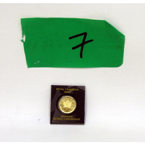 1 Gram .9999 Fine Gold 2015 Maple Leaf Coin 