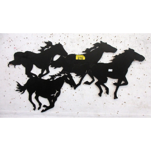 Laser Cut Steel "Running Horse" Wall Plaque