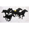 Image 1 : Laser Cut Steel "Running Horse" Wall Plaque