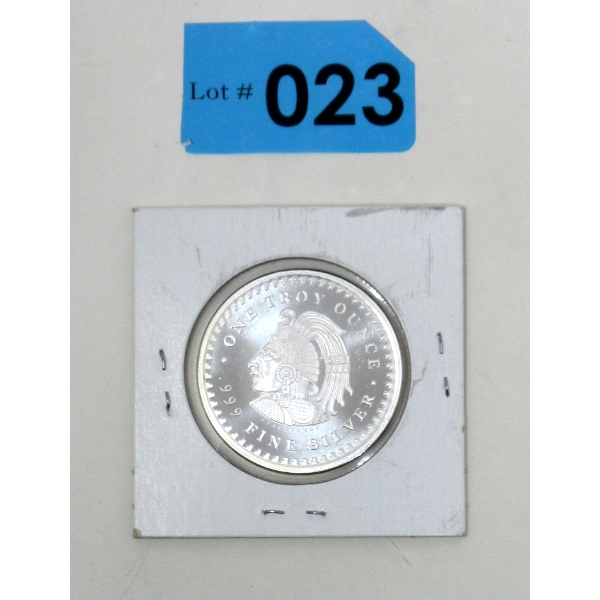 1 Oz .999 Silver Aztec Calendar Round 