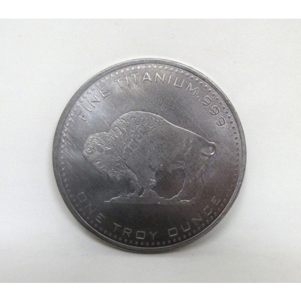 2 x 1 Oz .999 Fine Titanium Buffalo Rounds