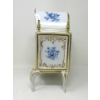 Image 2 : Vintage Porcelain Clock with Dresden Dial - Has Key