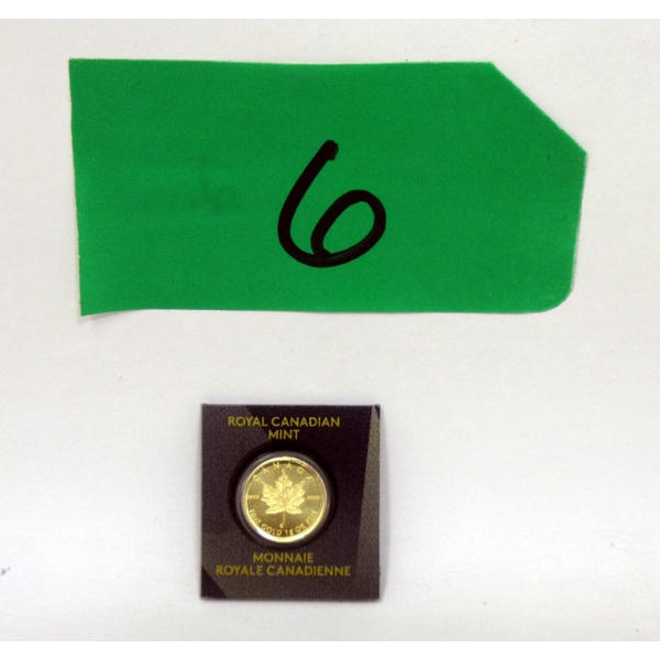 1 Gram .9999 Fine Gold 2015 Maple Leaf Coin 