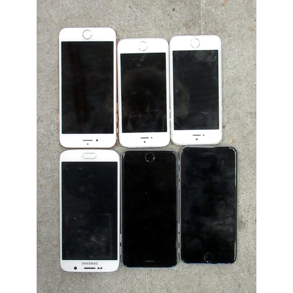 5 iPhone and 1 Samsung Cell Phone - Preowned
