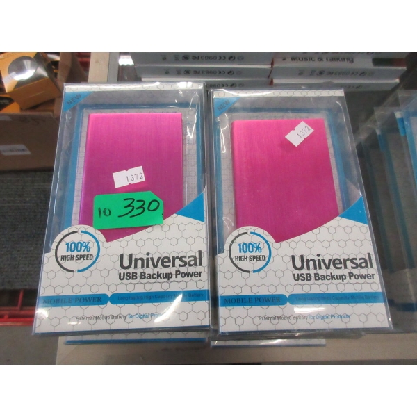 10 New Pink Universal USB Backup Power Banks