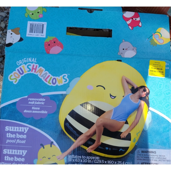 Original Squishmallows "Sunny The Bee" Pool Float
